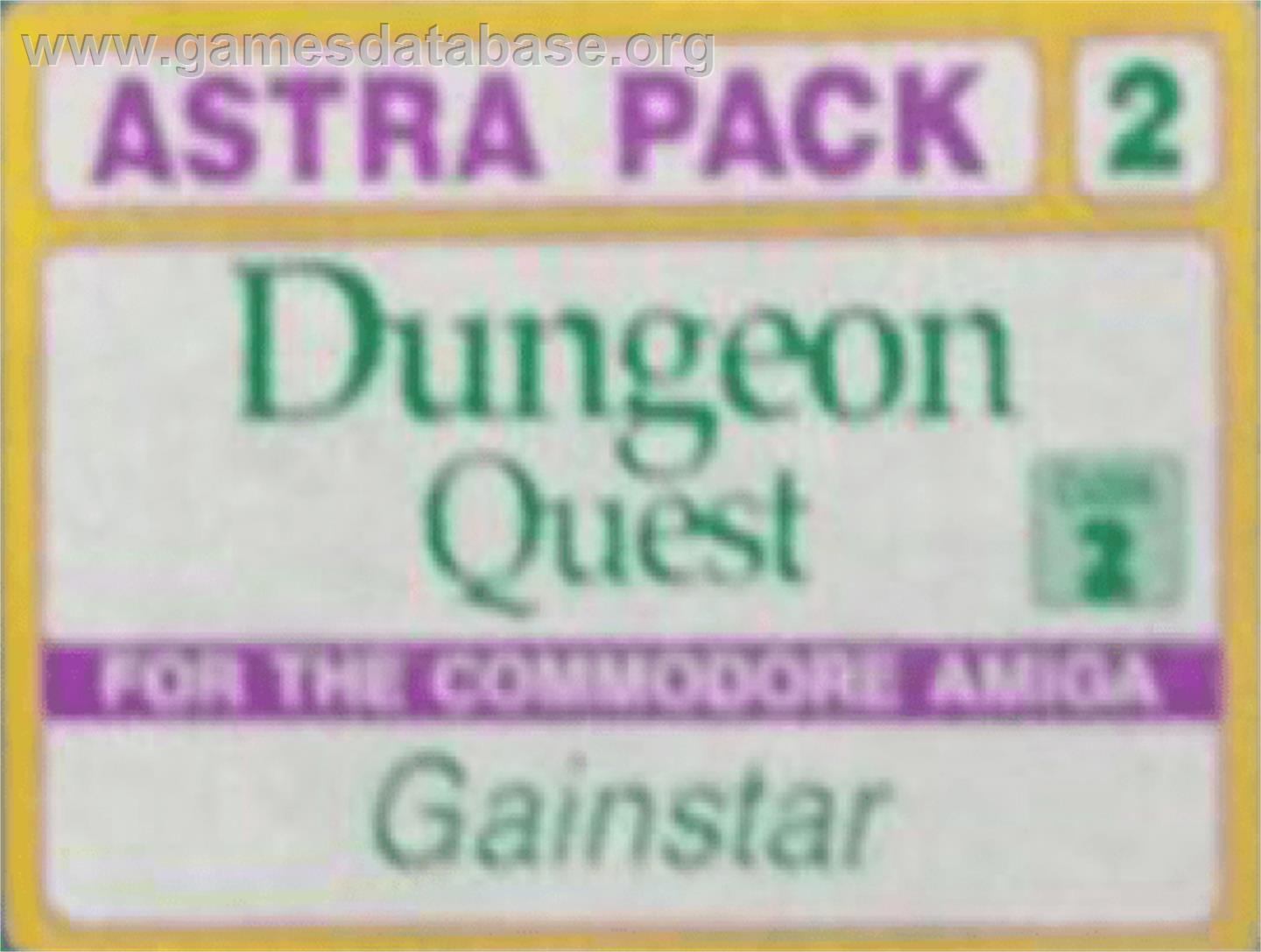 Dungeon Quest - Commodore Amiga - Artwork - Cartridge Top