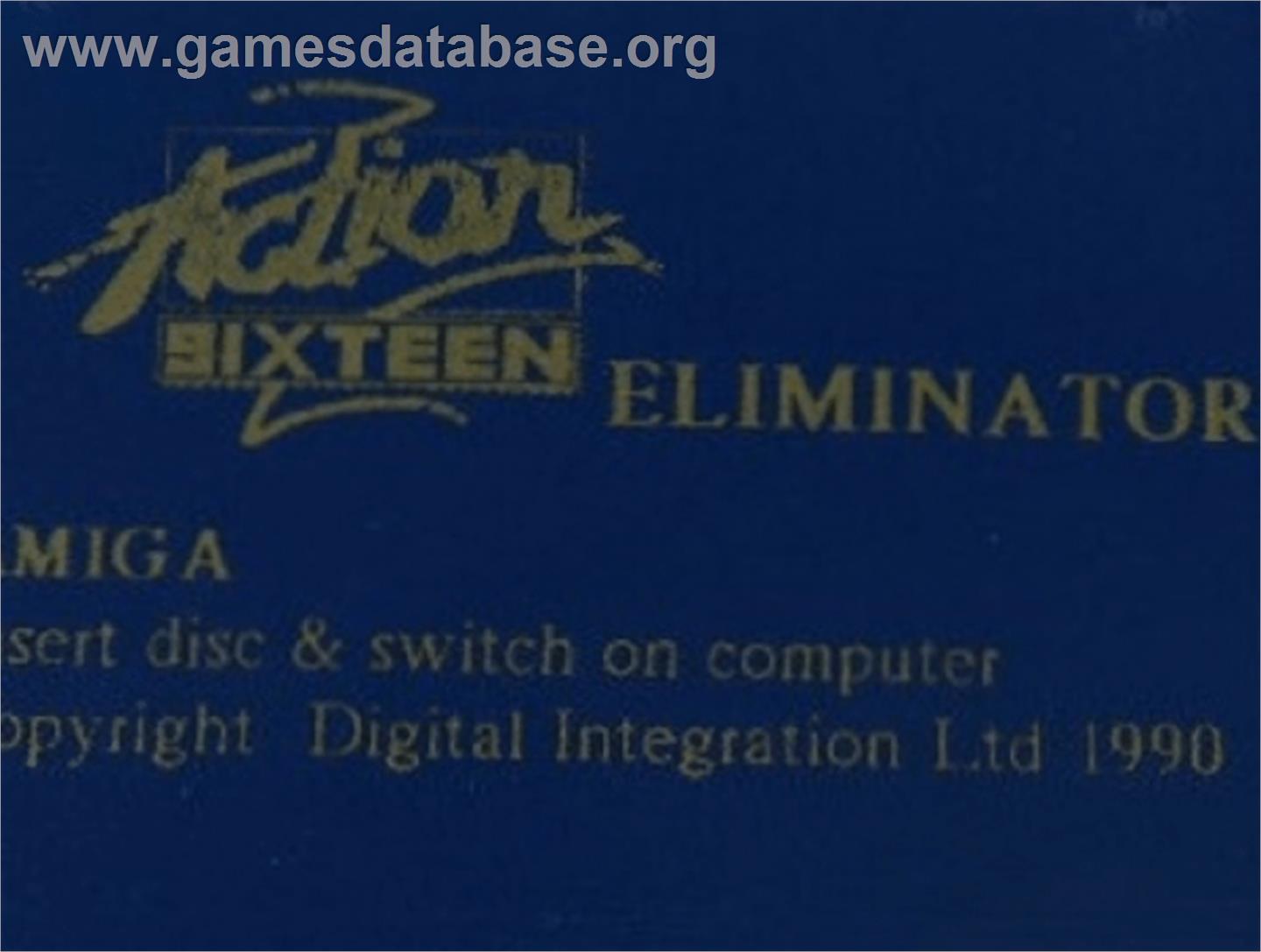Eliminator - Commodore Amiga - Artwork - Cartridge Top