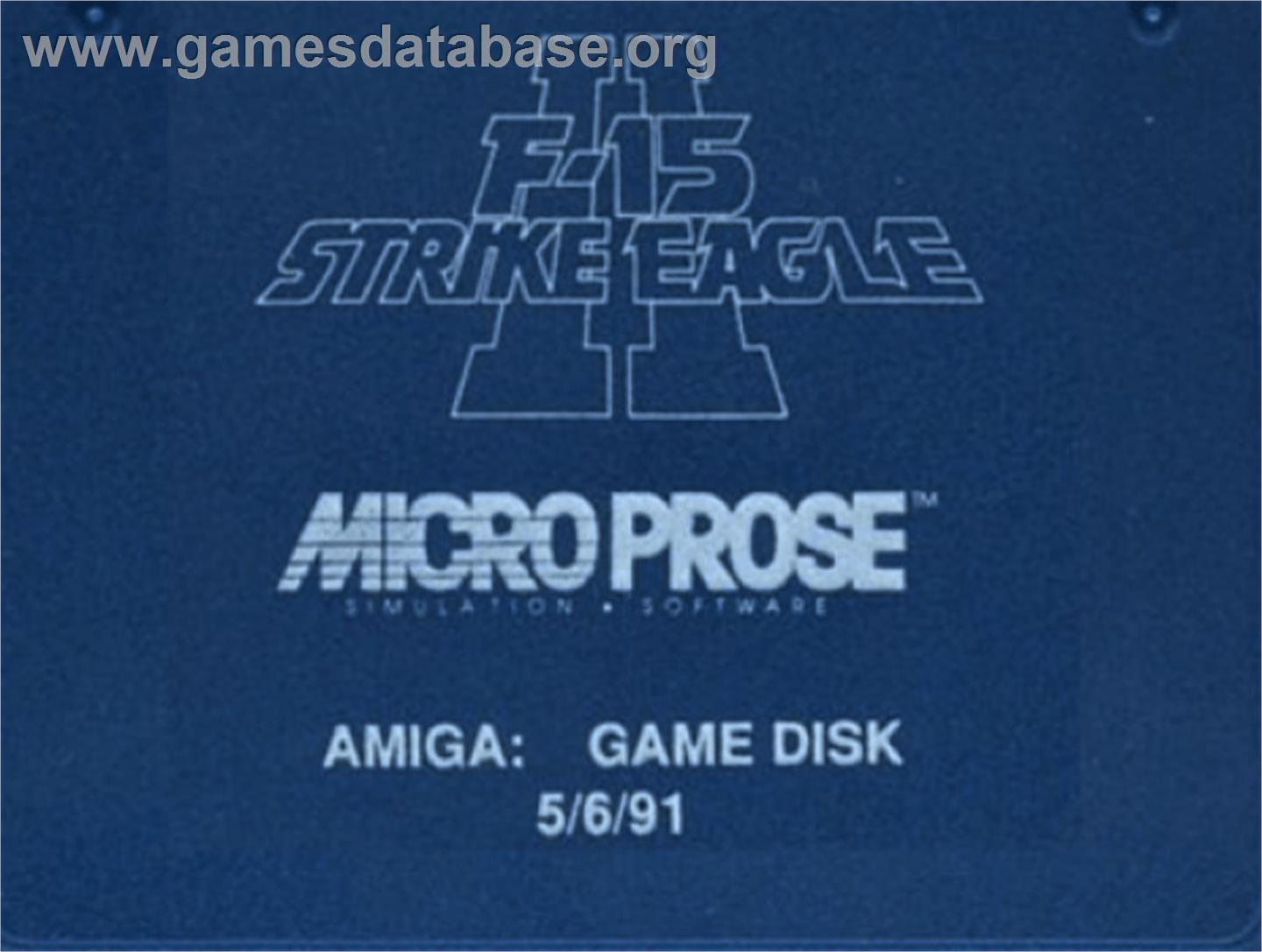 F-15 Strike Eagle 2 - Commodore Amiga - Artwork - Cartridge Top