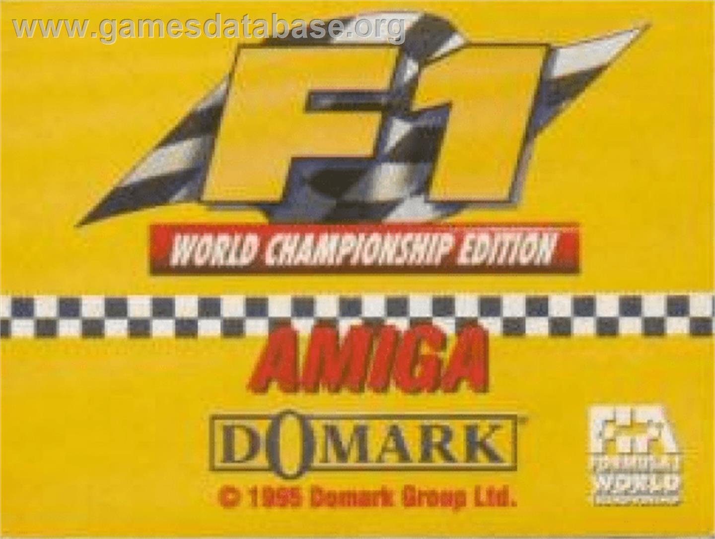 F1 World Championship Edition - Commodore Amiga - Artwork - Cartridge Top