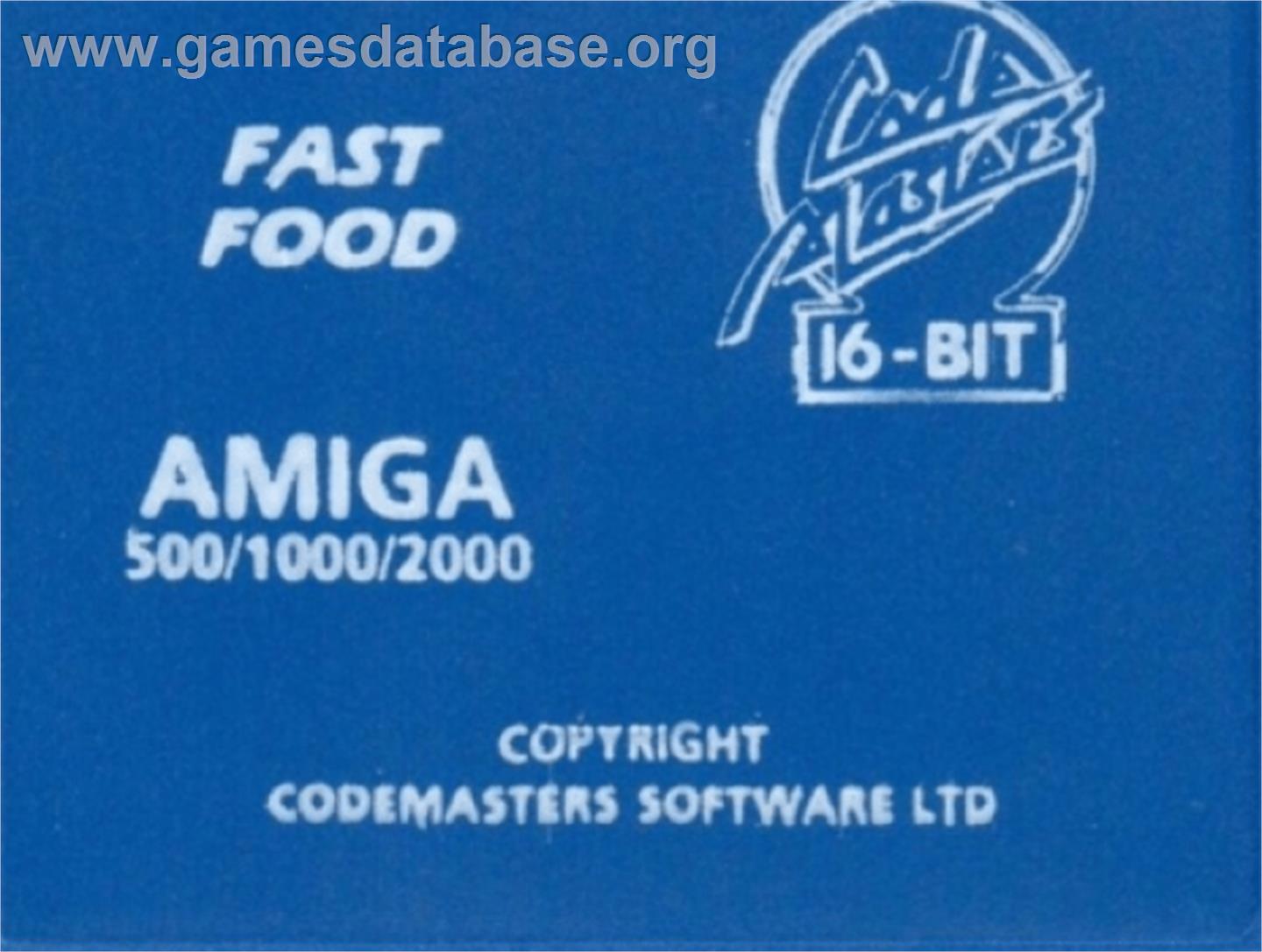 Fast Food - Commodore Amiga - Artwork - Cartridge Top