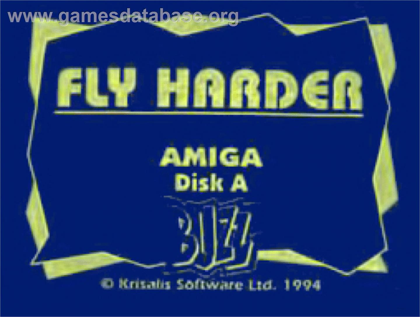 Fly Harder - Commodore Amiga - Artwork - Cartridge Top