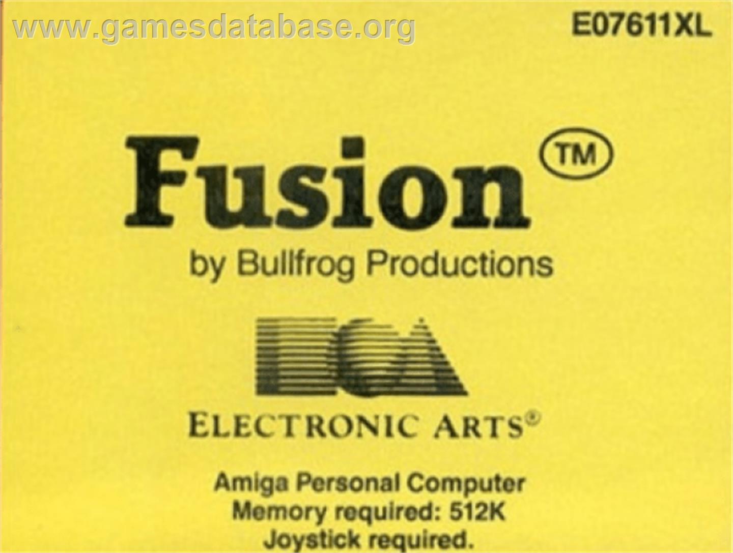 Fusion - Commodore Amiga - Artwork - Cartridge Top