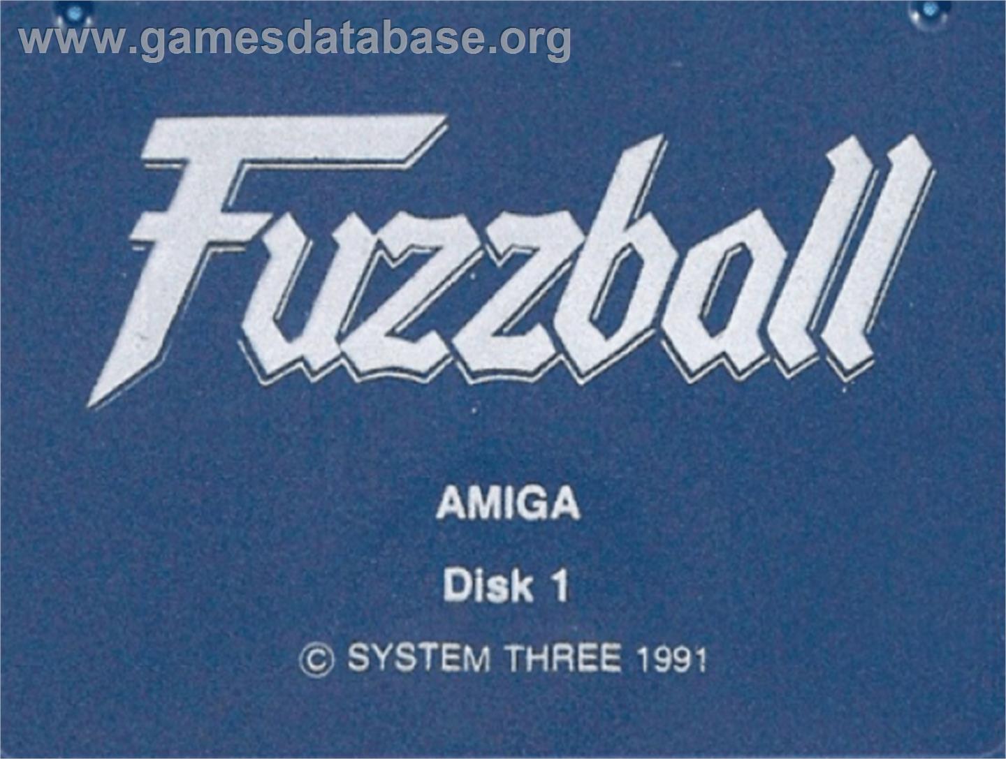 Fuzzball - Commodore Amiga - Artwork - Cartridge Top