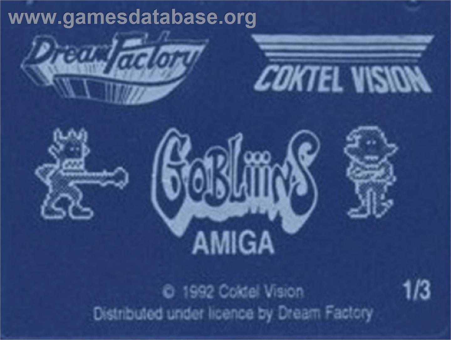 Gobliiins - Commodore Amiga - Artwork - Cartridge Top