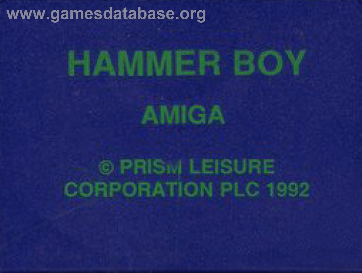 Hammer Boy - Commodore Amiga - Artwork - Cartridge Top
