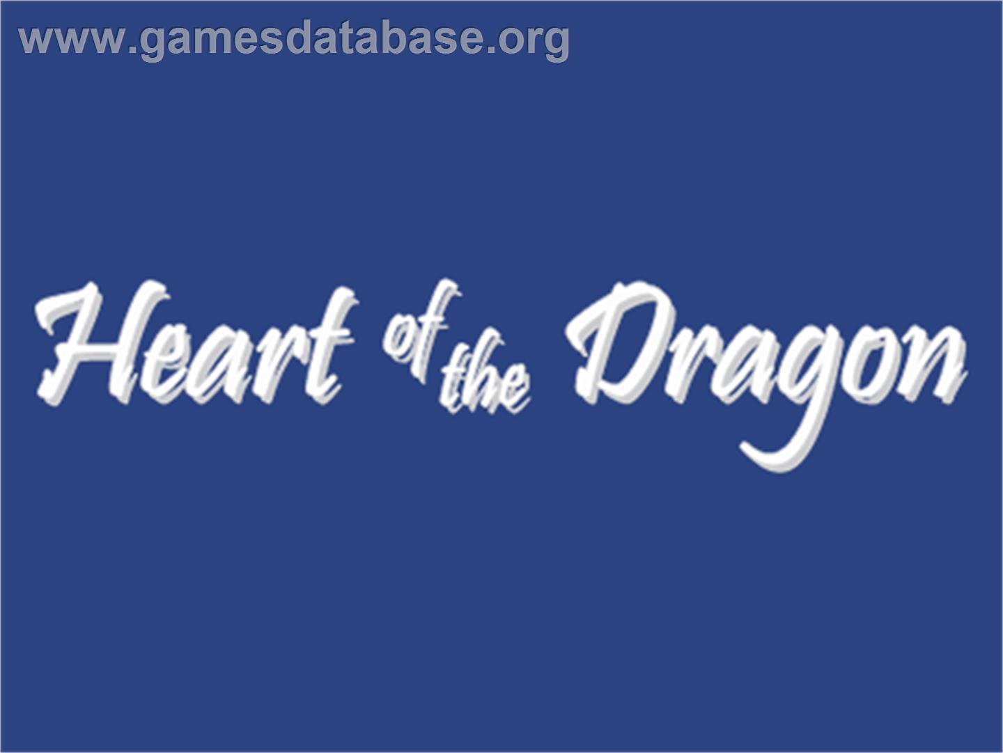 Heart of the Dragon - Commodore Amiga - Artwork - Cartridge Top