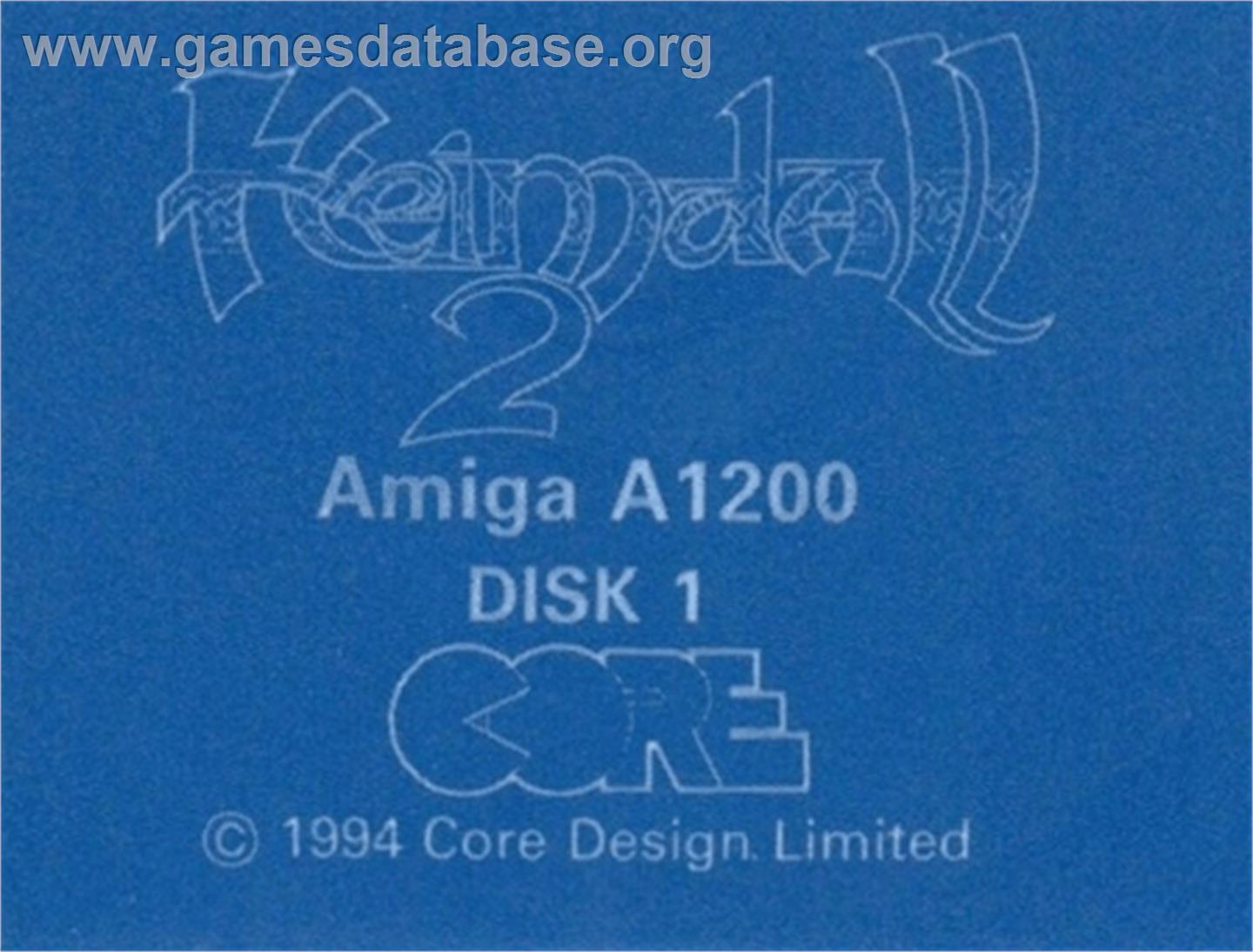 Heimdall 2: Into the Hall of Worlds - Commodore Amiga - Artwork - Cartridge Top