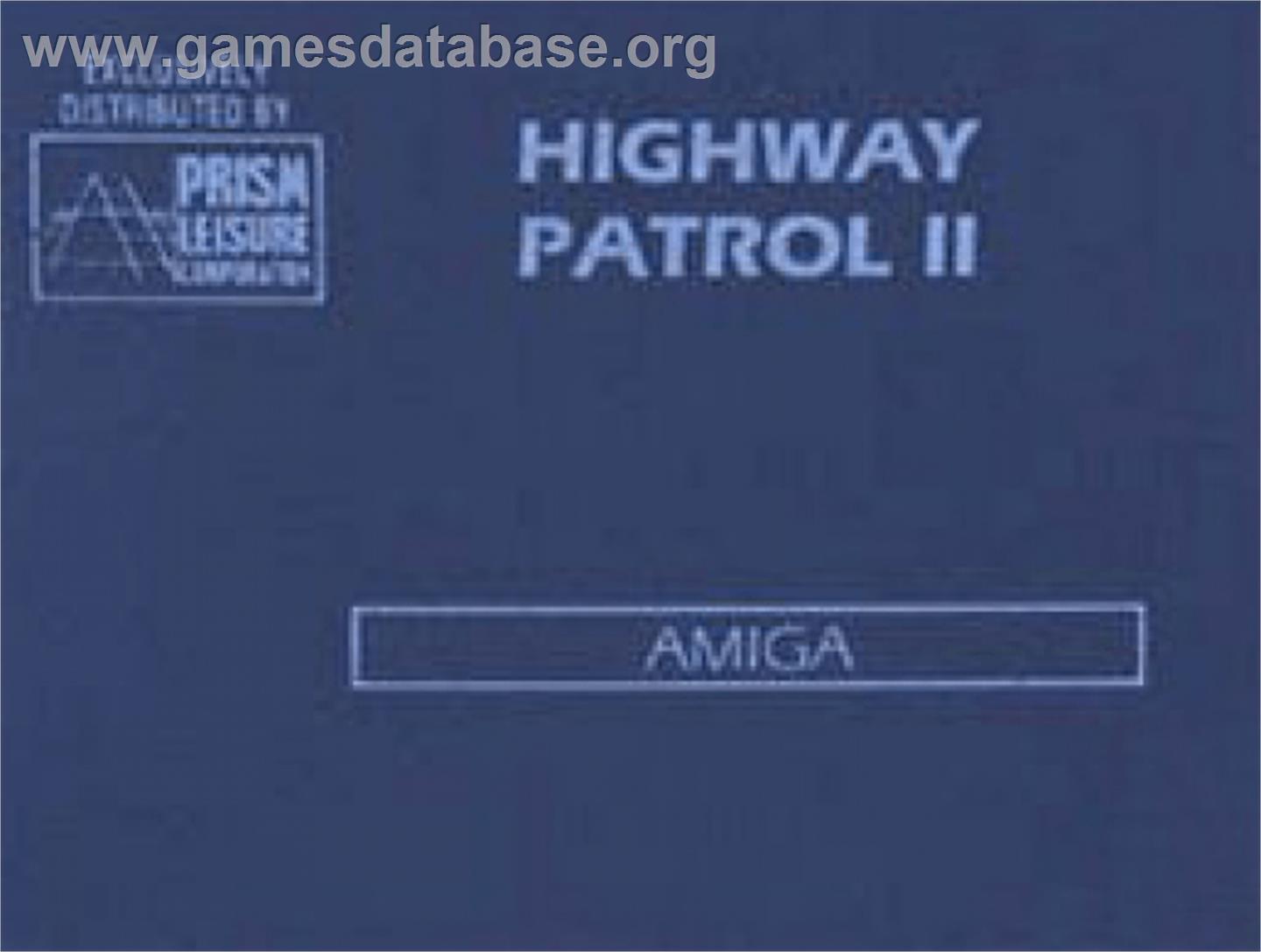 Highway Patrol 2 - Commodore Amiga - Artwork - Cartridge Top