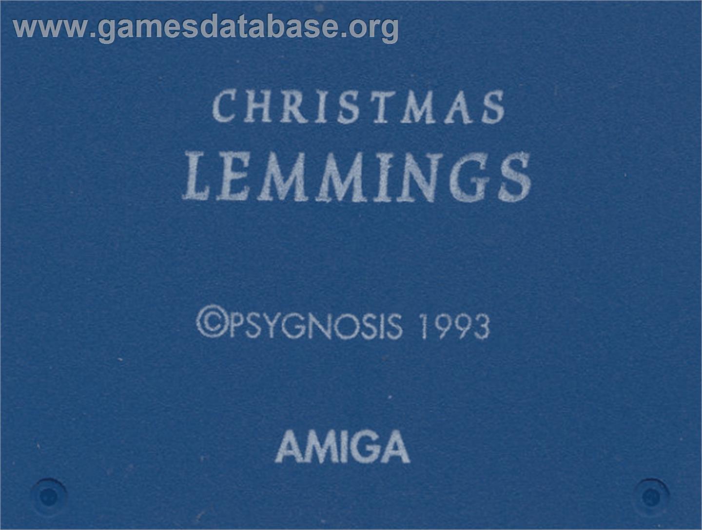 Holiday Lemmings - Commodore Amiga - Artwork - Cartridge Top