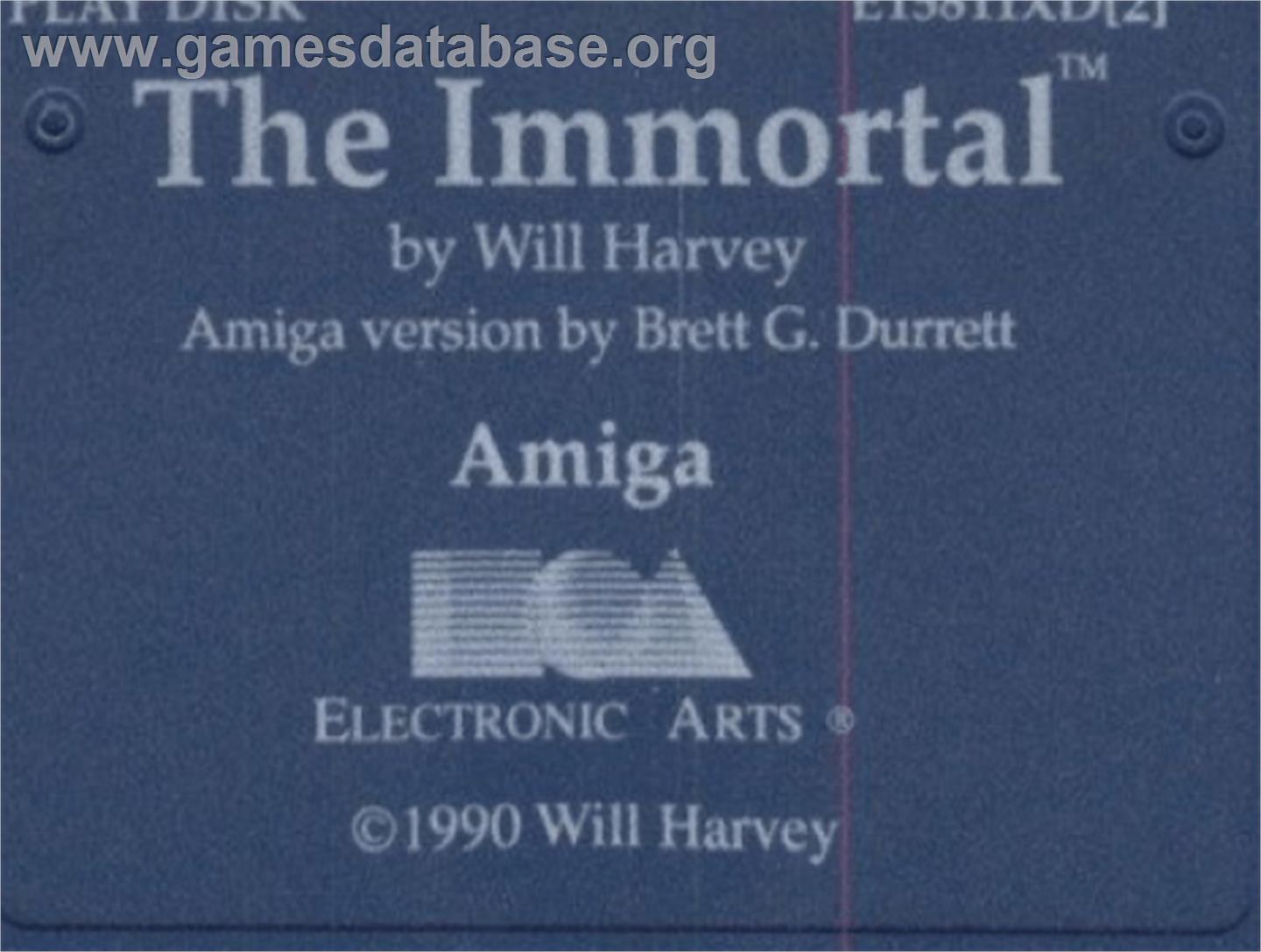 Immortal - Commodore Amiga - Artwork - Cartridge Top