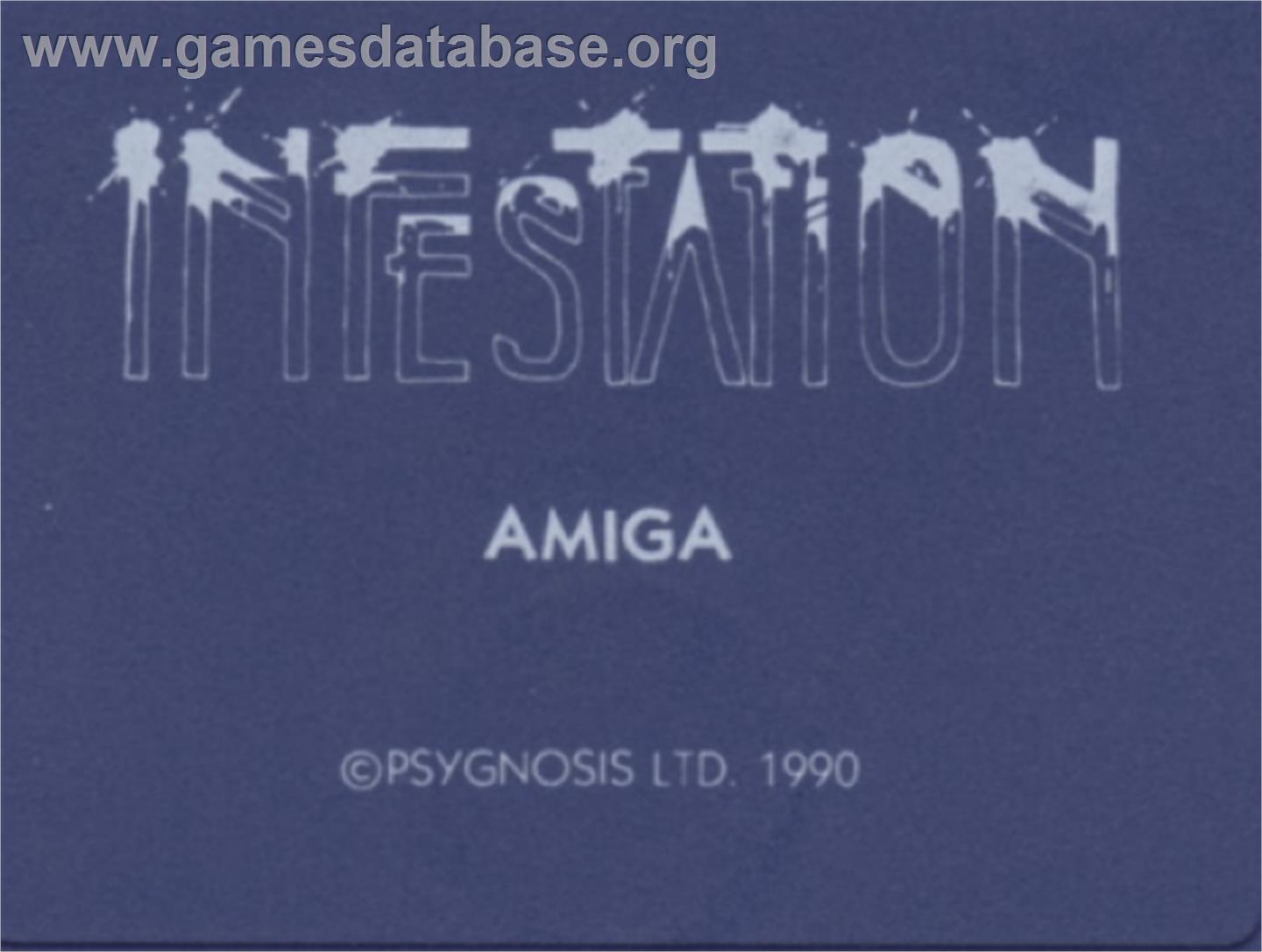 Infestation - Commodore Amiga - Artwork - Cartridge Top
