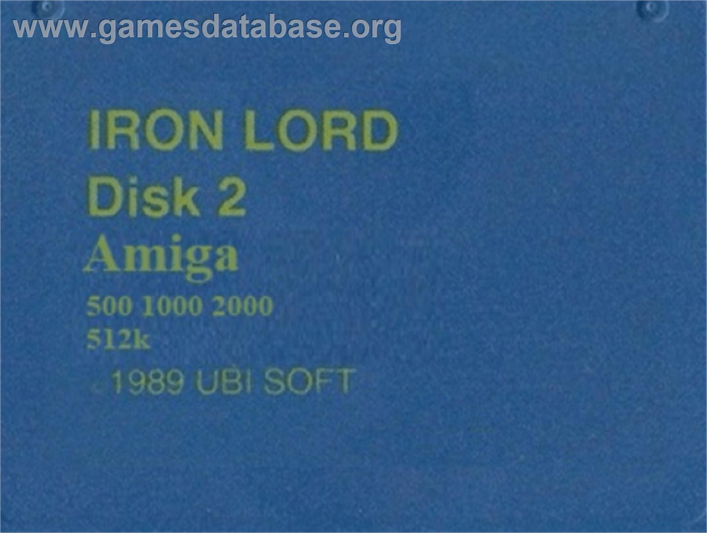Iron Lord - Commodore Amiga - Artwork - Cartridge Top