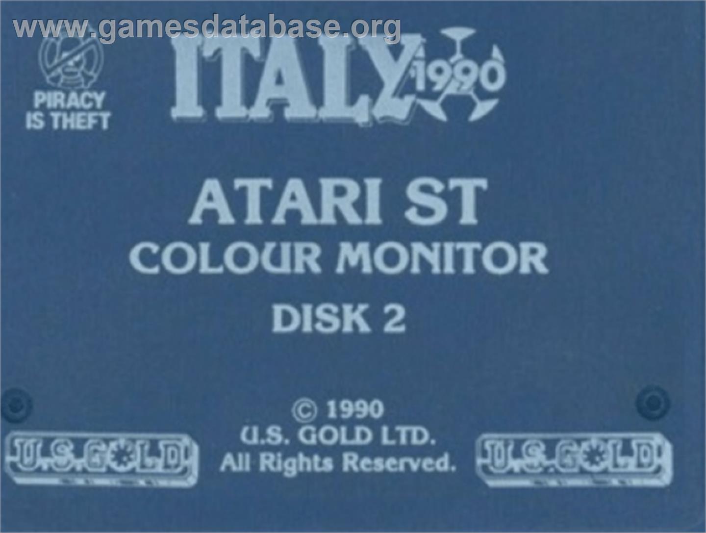 Italia 1990 - Commodore Amiga - Artwork - Cartridge Top