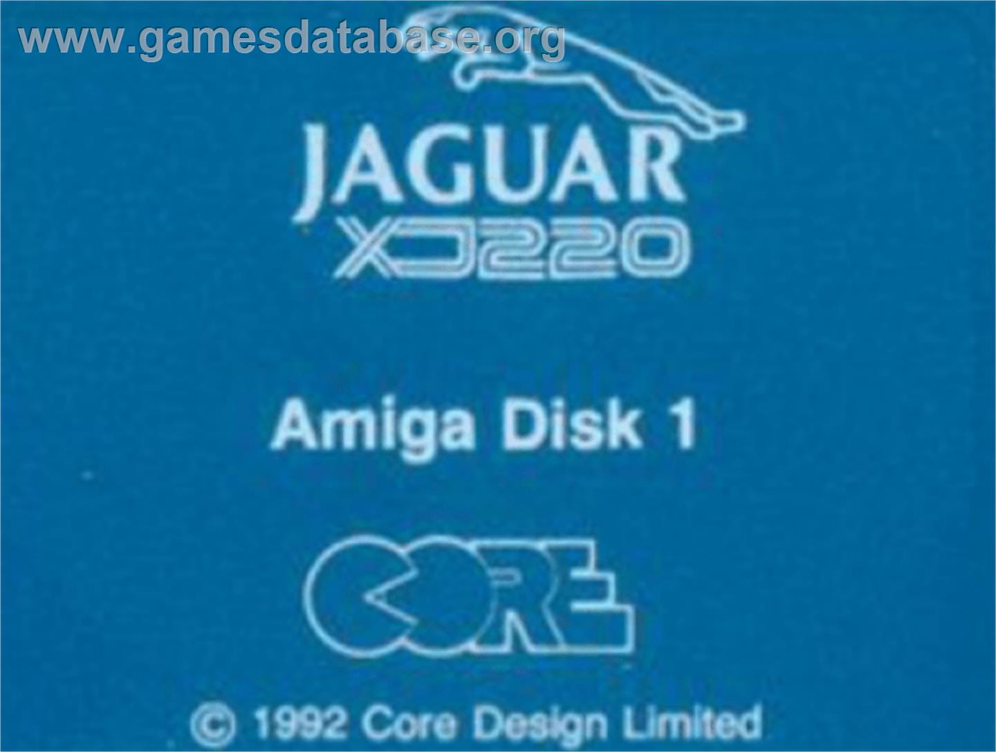 Jaguar XJ220 - Commodore Amiga - Artwork - Cartridge Top