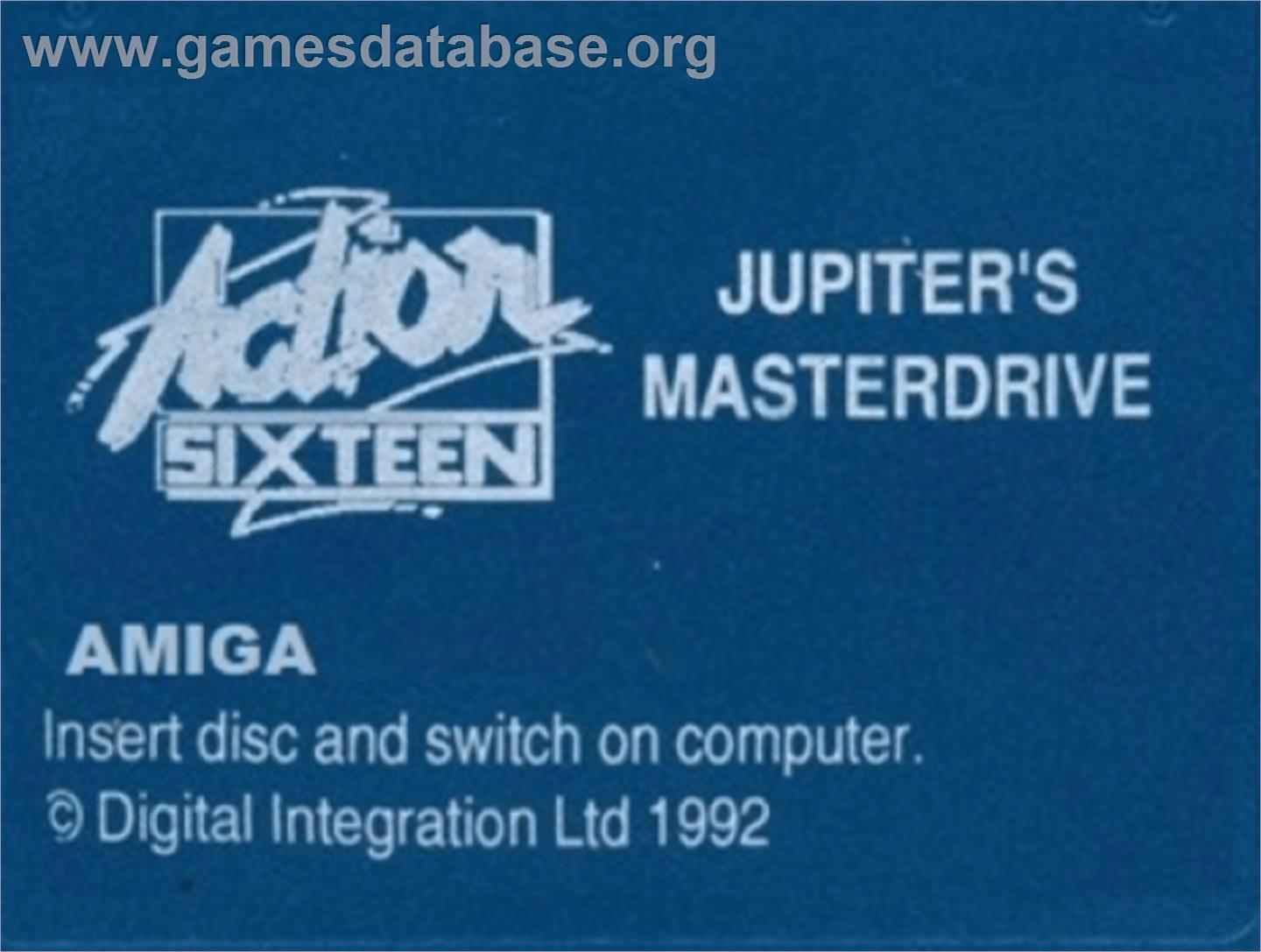 Jupiter's Masterdrive - Commodore Amiga - Artwork - Cartridge Top