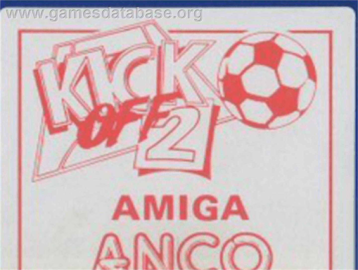 Kick Off 2: Winning Tactics - Commodore Amiga - Artwork - Cartridge Top