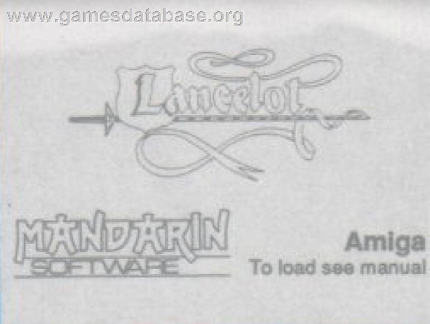 Lancelot - Commodore Amiga - Artwork - Cartridge Top