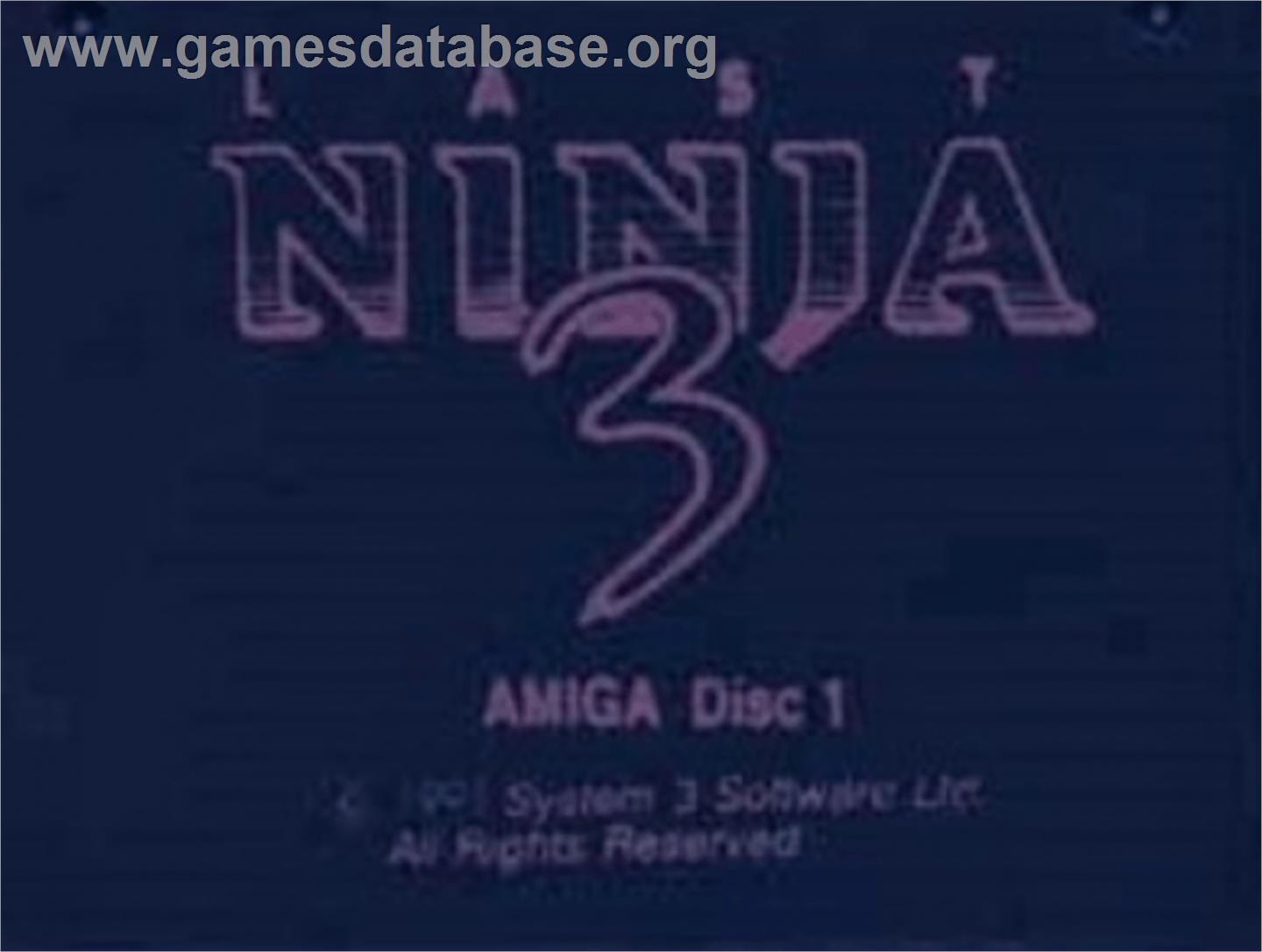 Last Ninja 3 - Commodore Amiga - Artwork - Cartridge Top