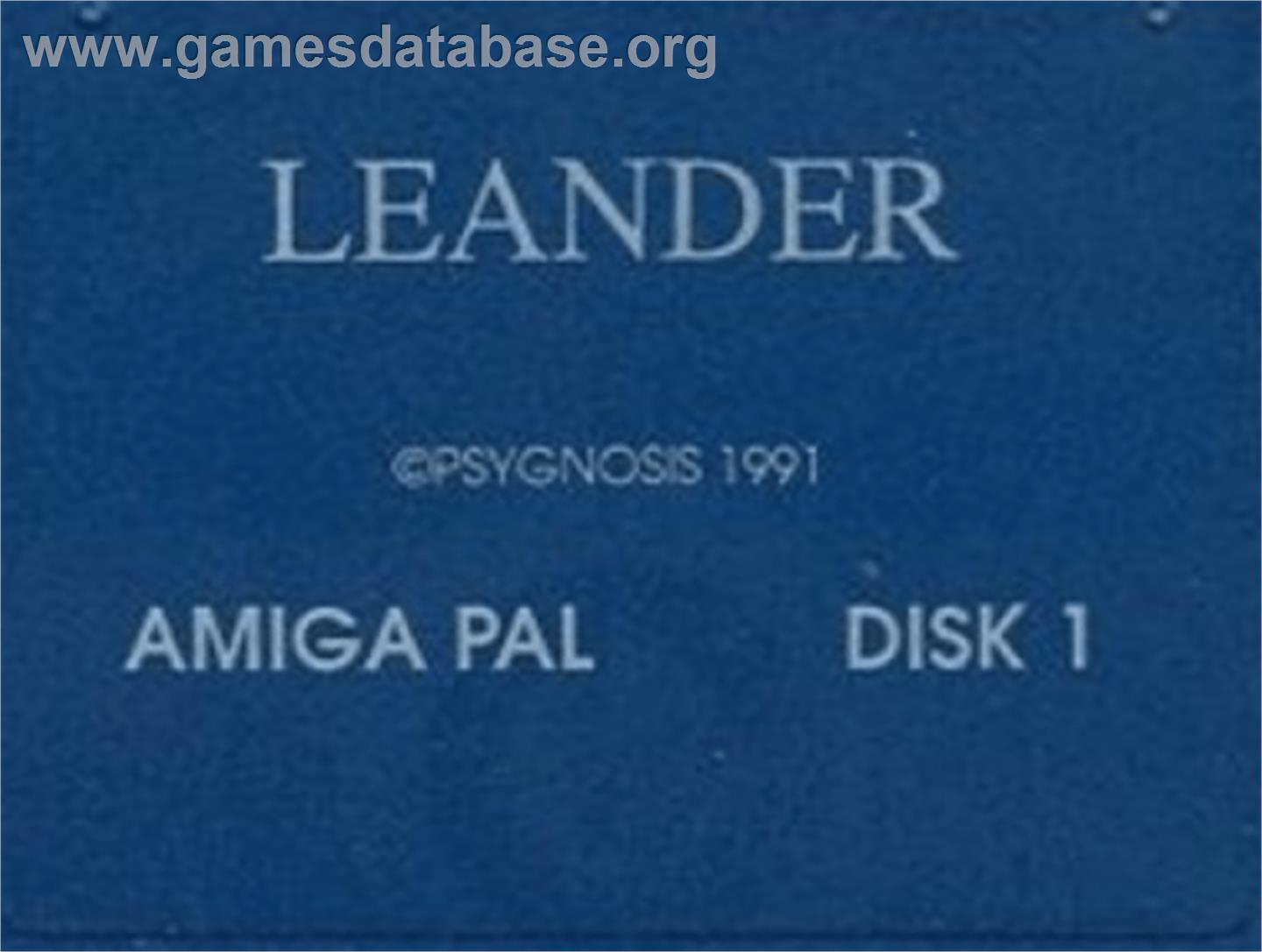 Leander - Commodore Amiga - Artwork - Cartridge Top