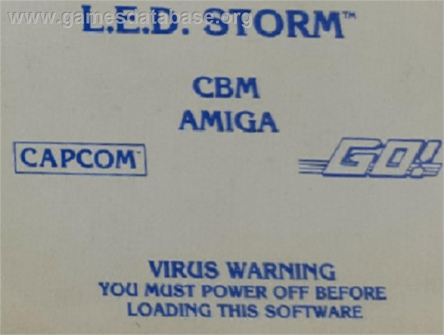 Led Storm - Commodore Amiga - Artwork - Cartridge Top
