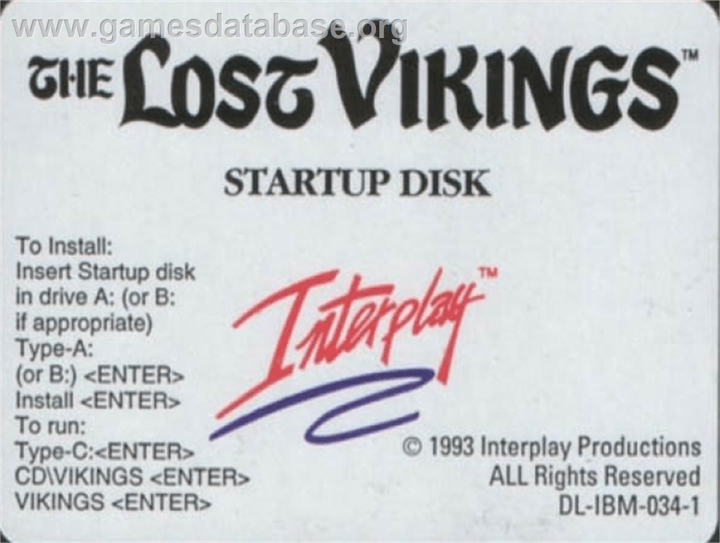 Lost Vikings - Commodore Amiga - Artwork - Cartridge Top