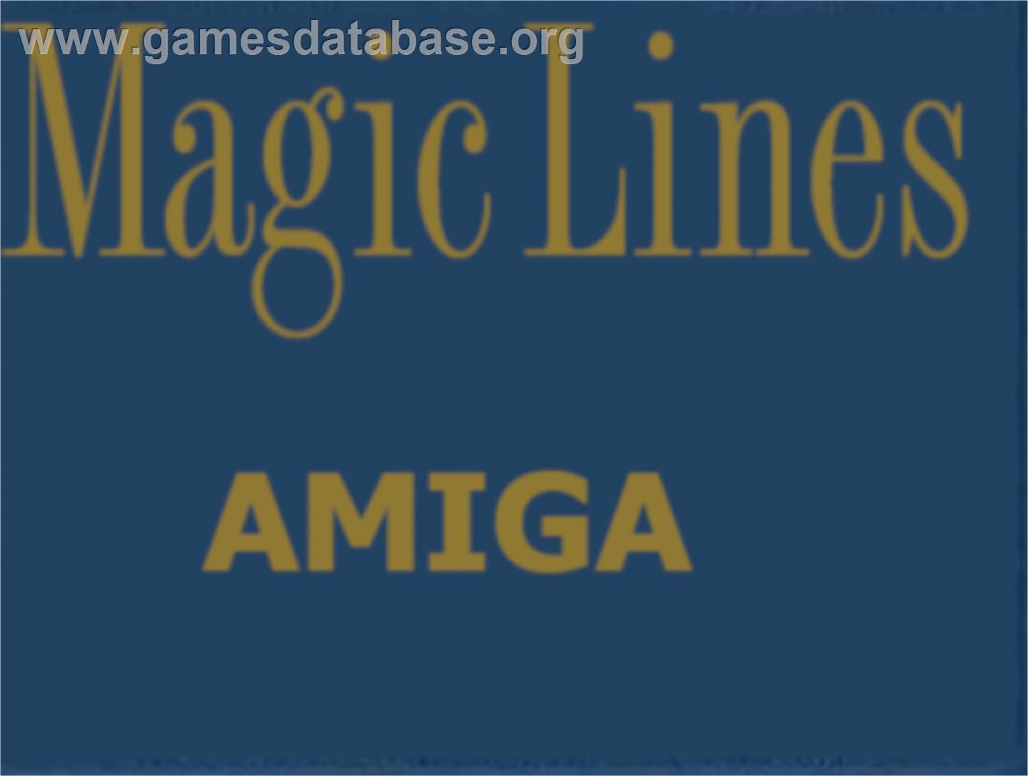 Magic Lines - Commodore Amiga - Artwork - Cartridge Top