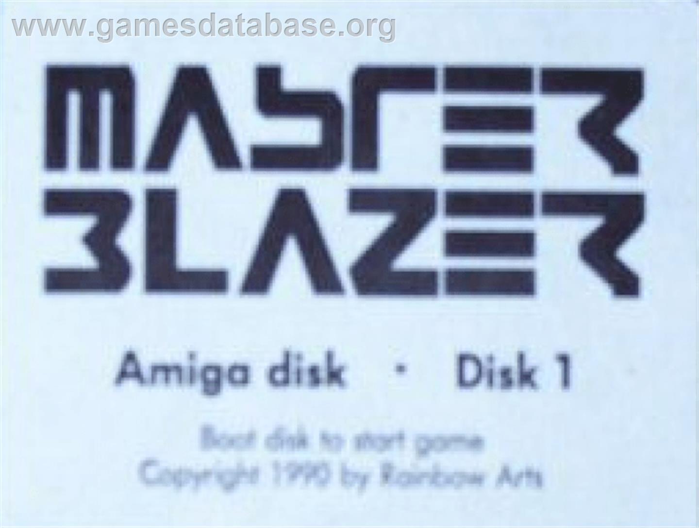 Master Blazer - Commodore Amiga - Artwork - Cartridge Top