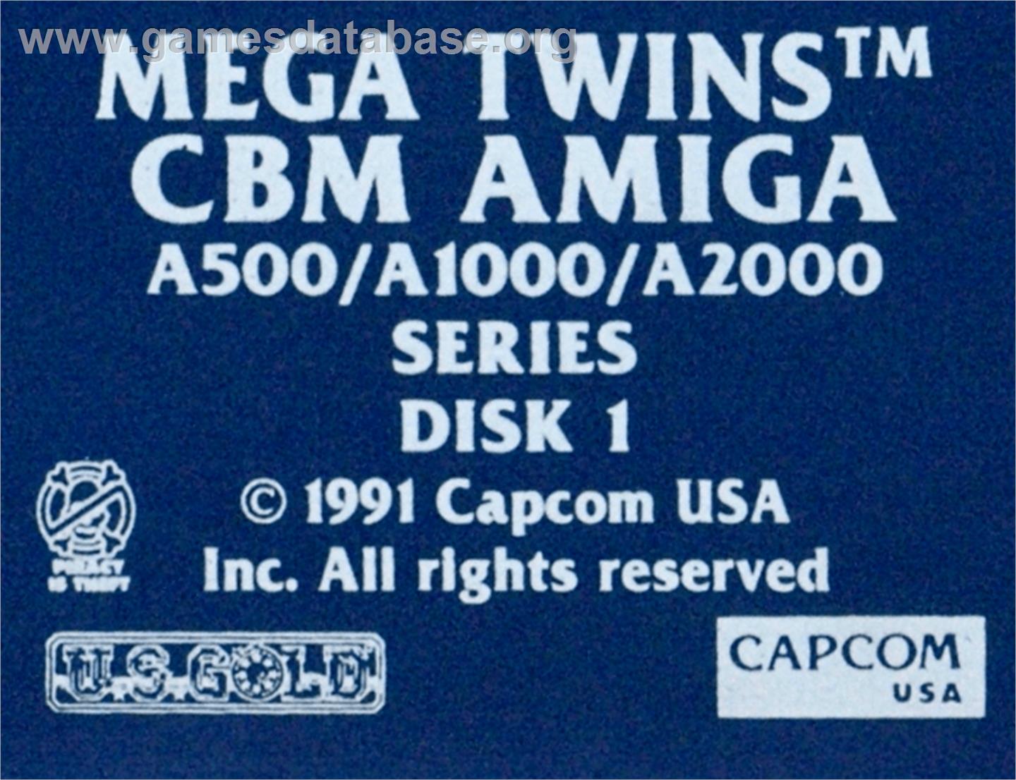 Mega Twins - Commodore Amiga - Artwork - Cartridge Top