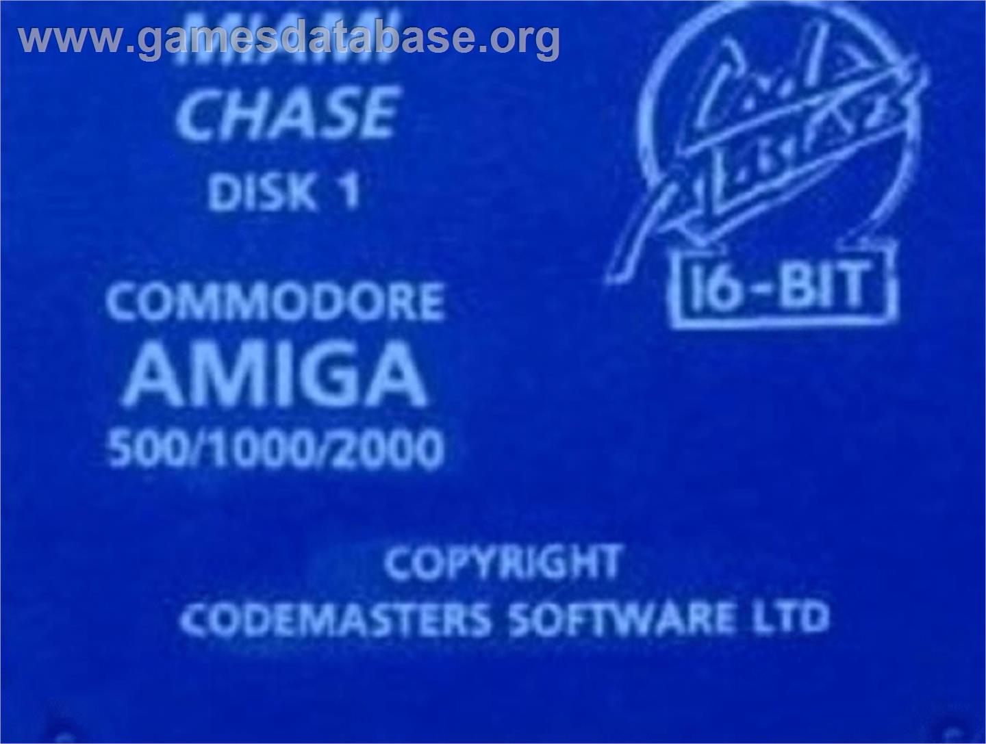Miami Chase - Commodore Amiga - Artwork - Cartridge Top