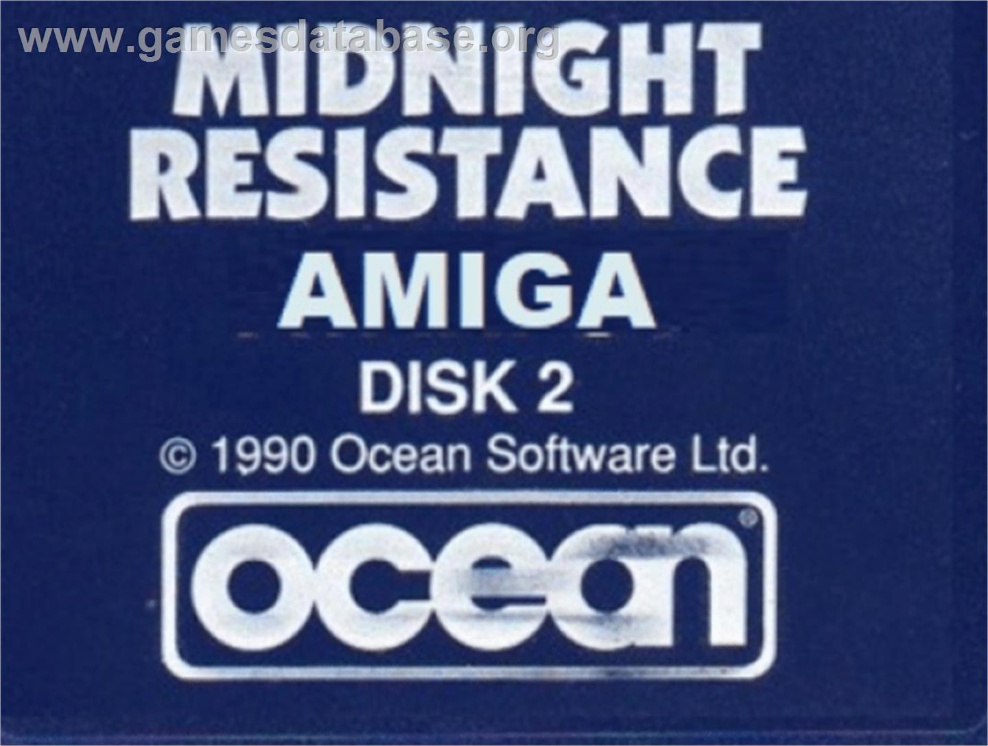Midnight Resistance - Commodore Amiga - Artwork - Cartridge Top
