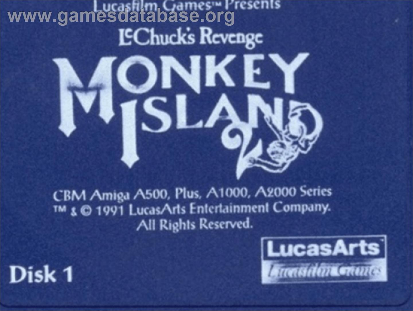 Monkey Island 2:  LeChuck's Revenge - Commodore Amiga - Artwork - Cartridge Top