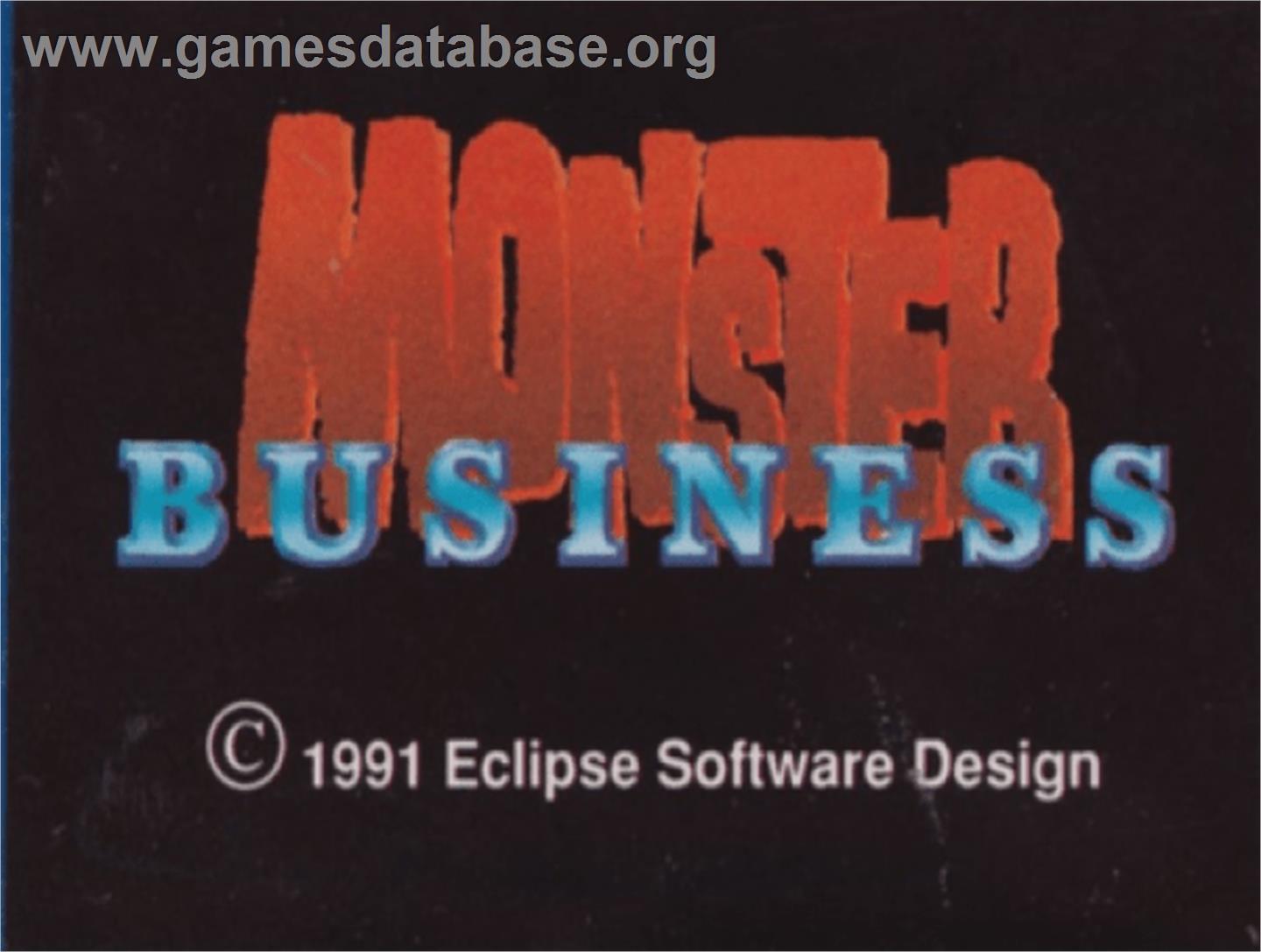 Monster Business - Commodore Amiga - Artwork - Cartridge Top