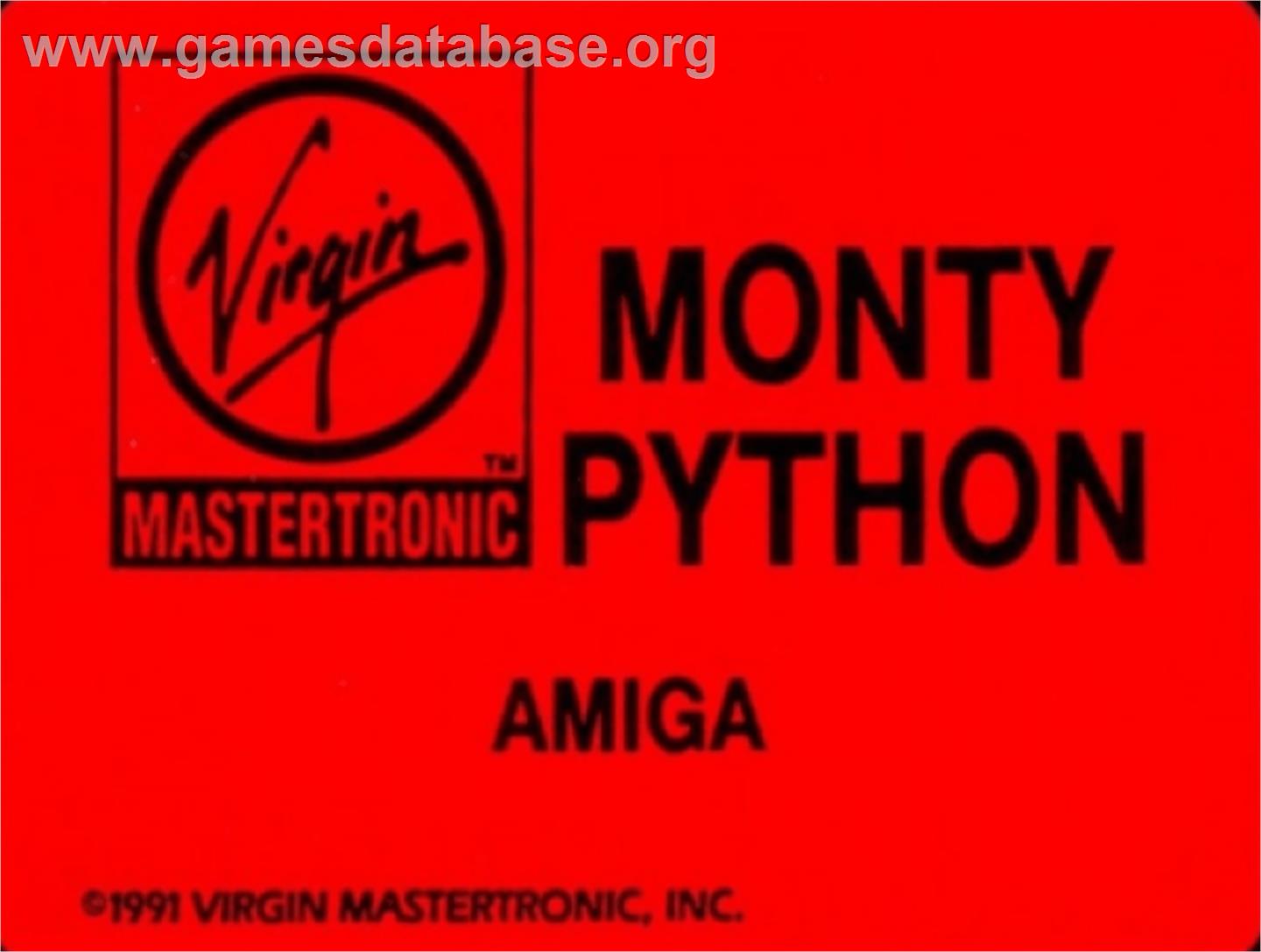 Monty Python's Flying Circus - Commodore Amiga - Artwork - Cartridge Top