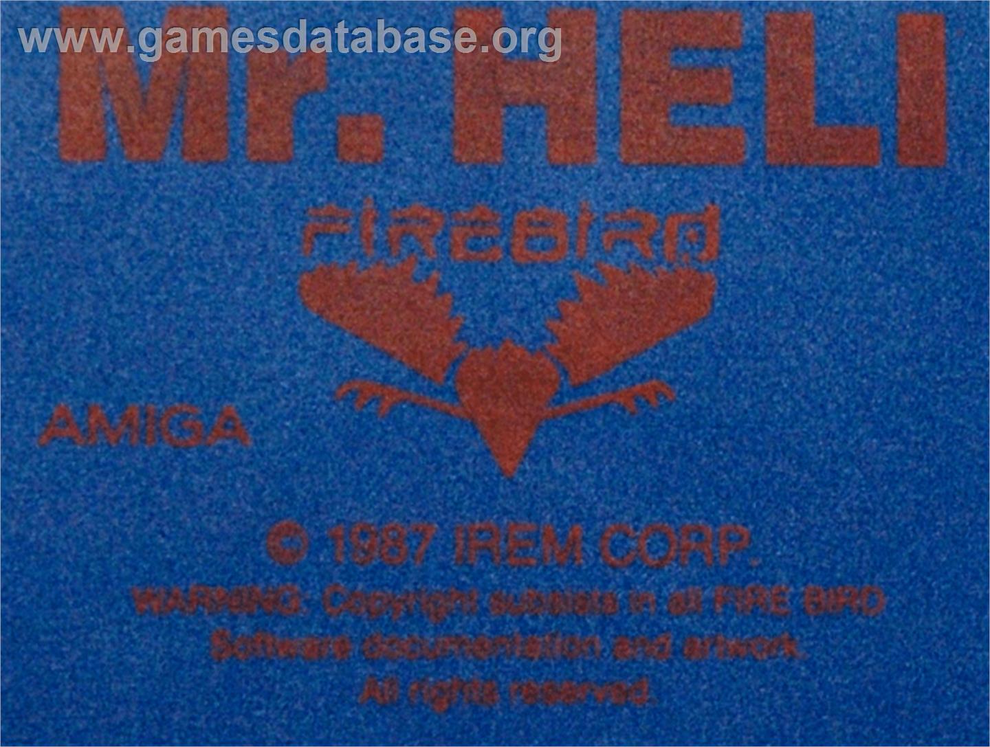 Mr. Heli - Commodore Amiga - Artwork - Cartridge Top