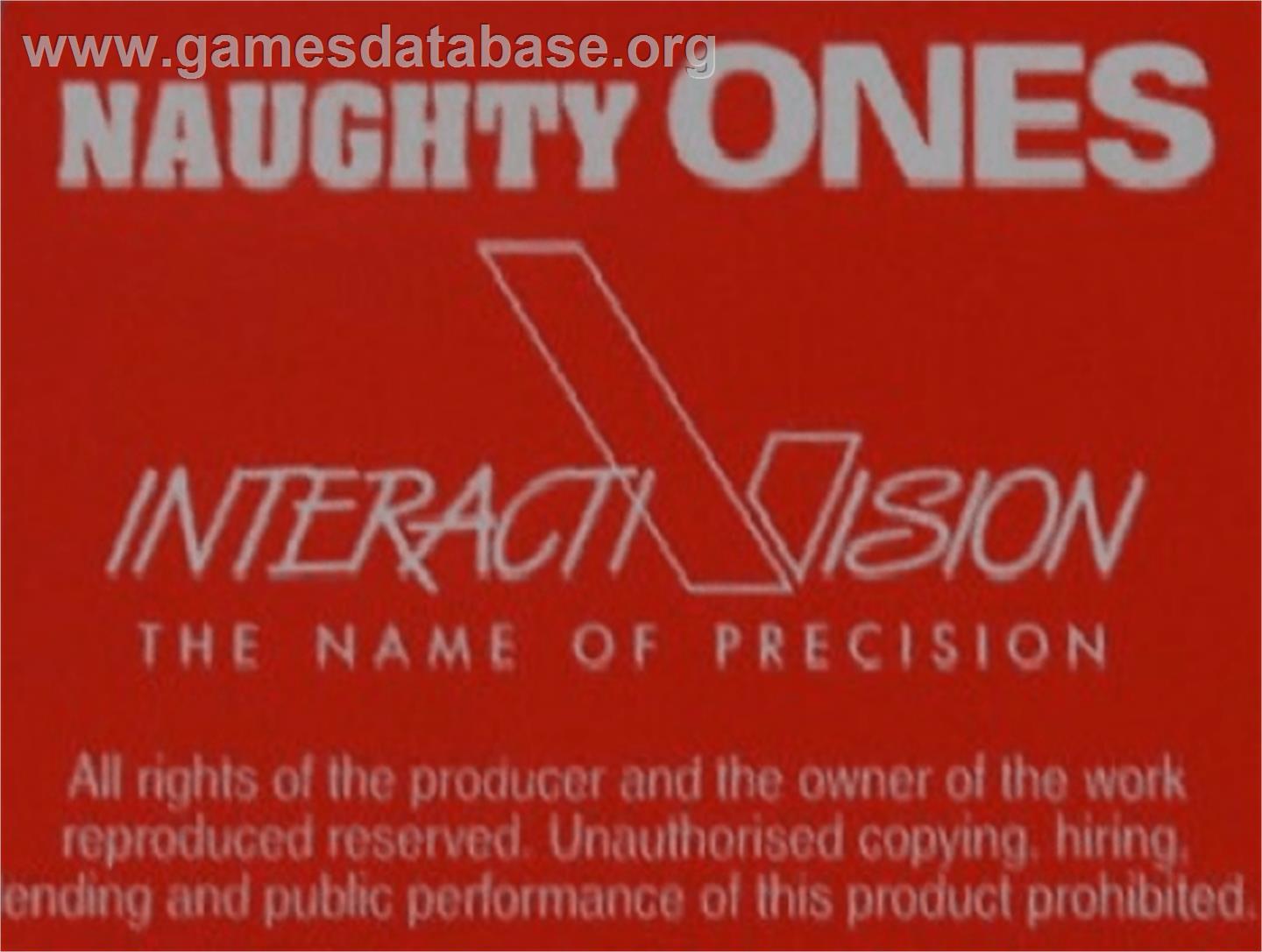 Naughty Ones - Commodore Amiga - Artwork - Cartridge Top