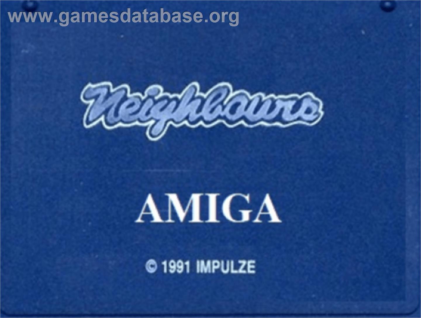 Neighbours - Commodore Amiga - Artwork - Cartridge Top