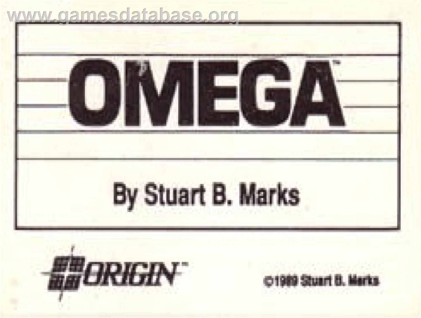 Omega - Commodore Amiga - Artwork - Cartridge Top