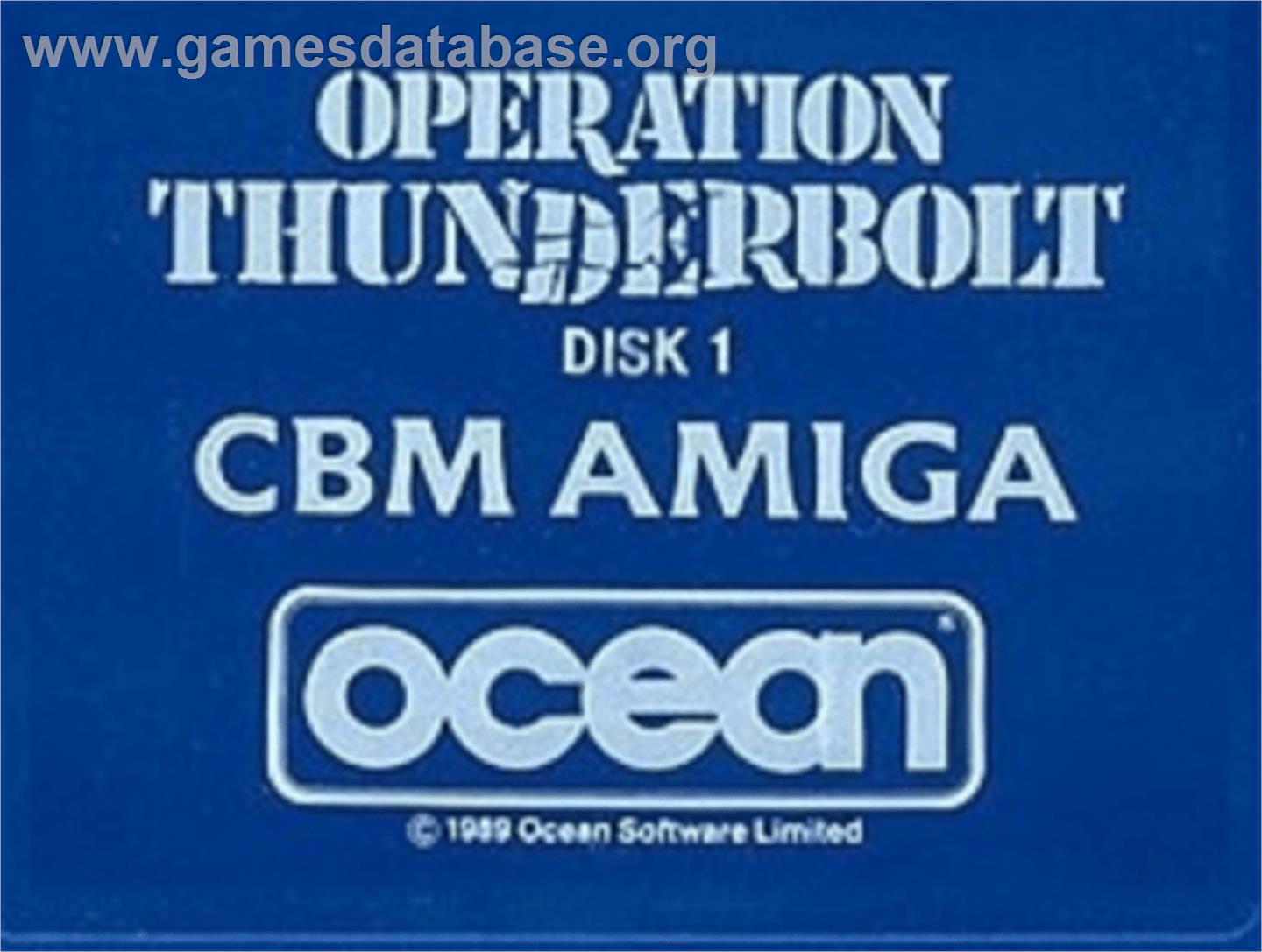 Operation Thunderbolt - Commodore Amiga - Artwork - Cartridge Top