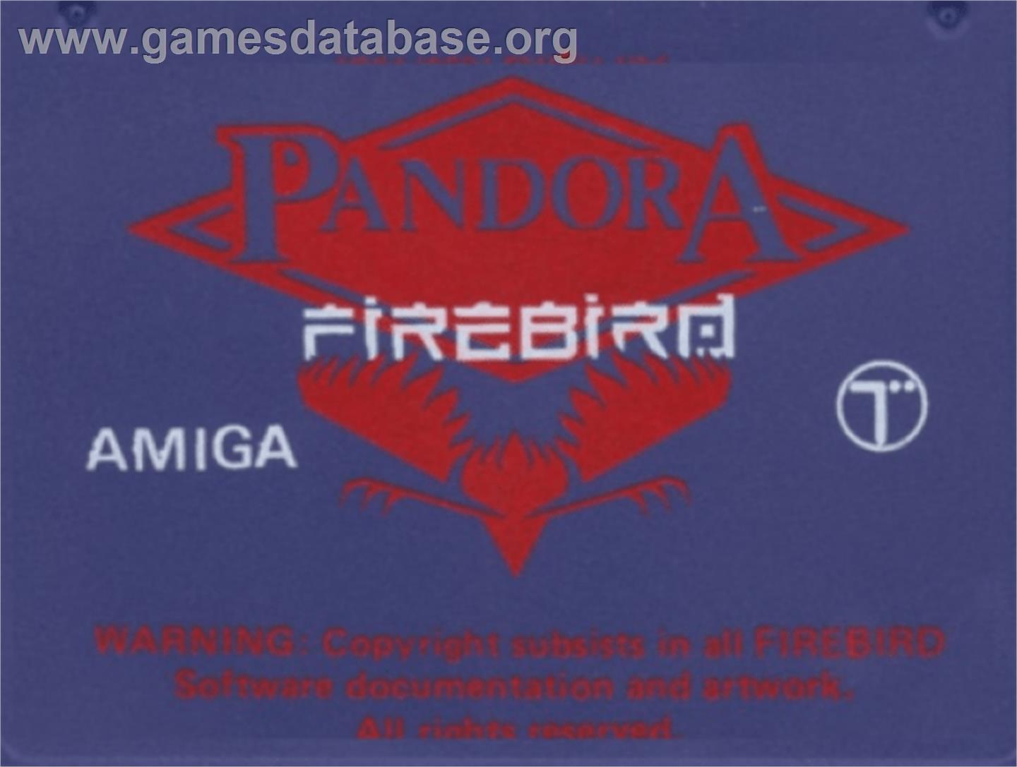Pandora - Commodore Amiga - Artwork - Cartridge Top