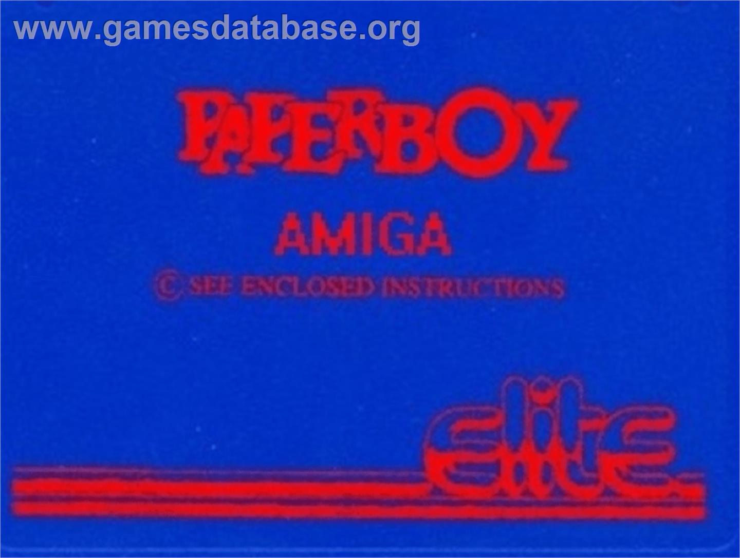 Paperboy - Commodore Amiga - Artwork - Cartridge Top