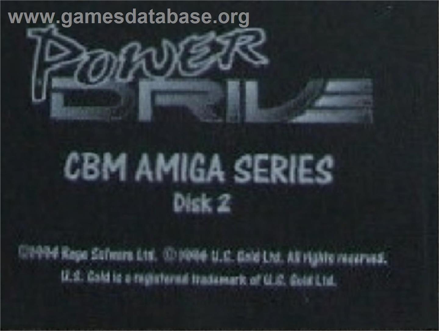 Power Drive - Commodore Amiga - Artwork - Cartridge Top