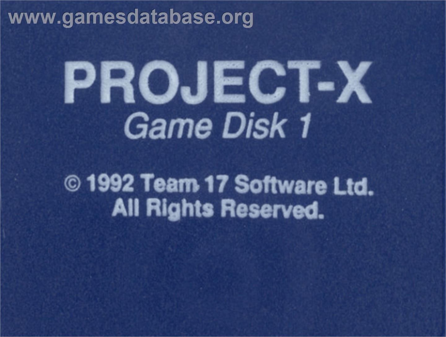 Project-X - Commodore Amiga - Artwork - Cartridge Top