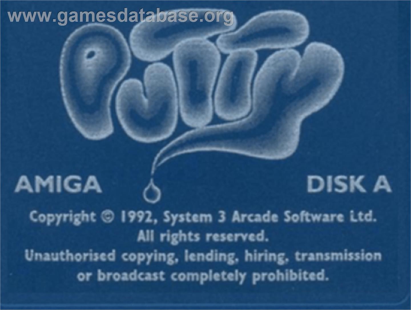Putty - Commodore Amiga - Artwork - Cartridge Top
