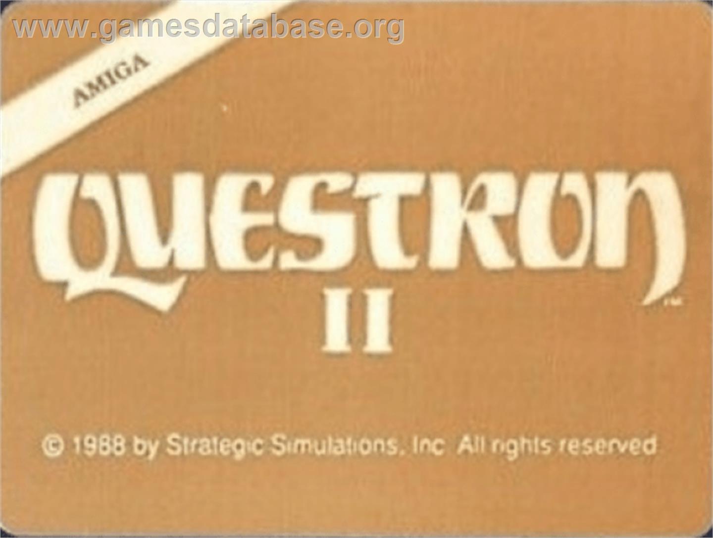 Questron 2 - Commodore Amiga - Artwork - Cartridge Top