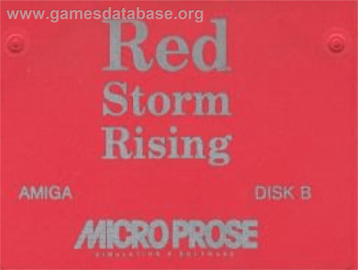 Red Storm Rising - Commodore Amiga - Artwork - Cartridge Top