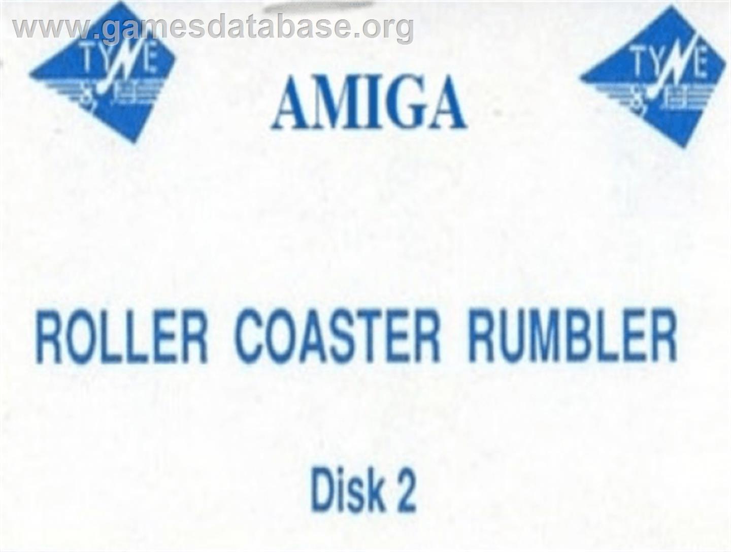 Roller Coaster Rumbler - Commodore Amiga - Artwork - Cartridge Top