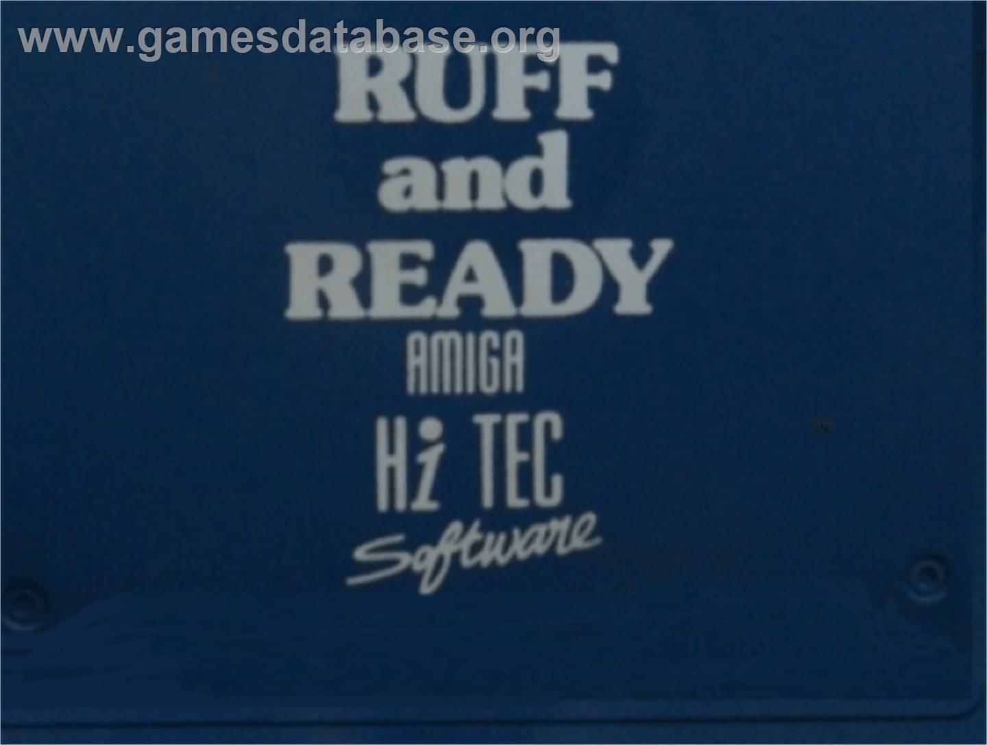 Ruff and Reddy in the Space Adventure - Commodore Amiga - Artwork - Cartridge Top