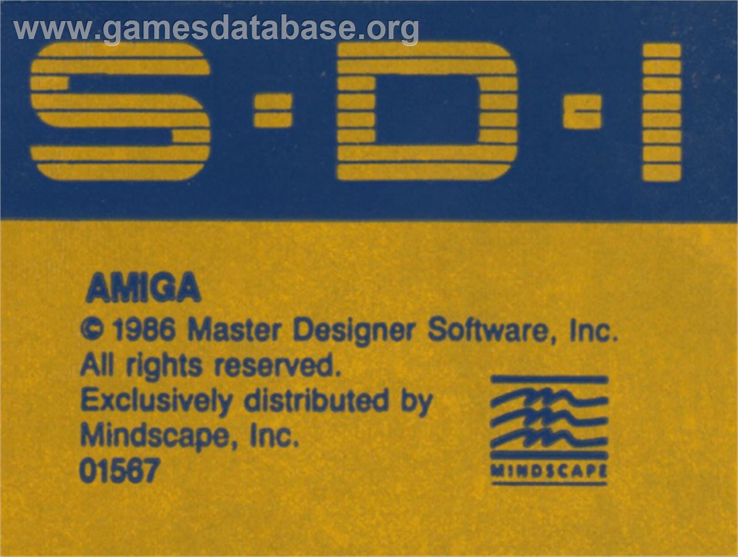 S.D.I. - Commodore Amiga - Artwork - Cartridge Top