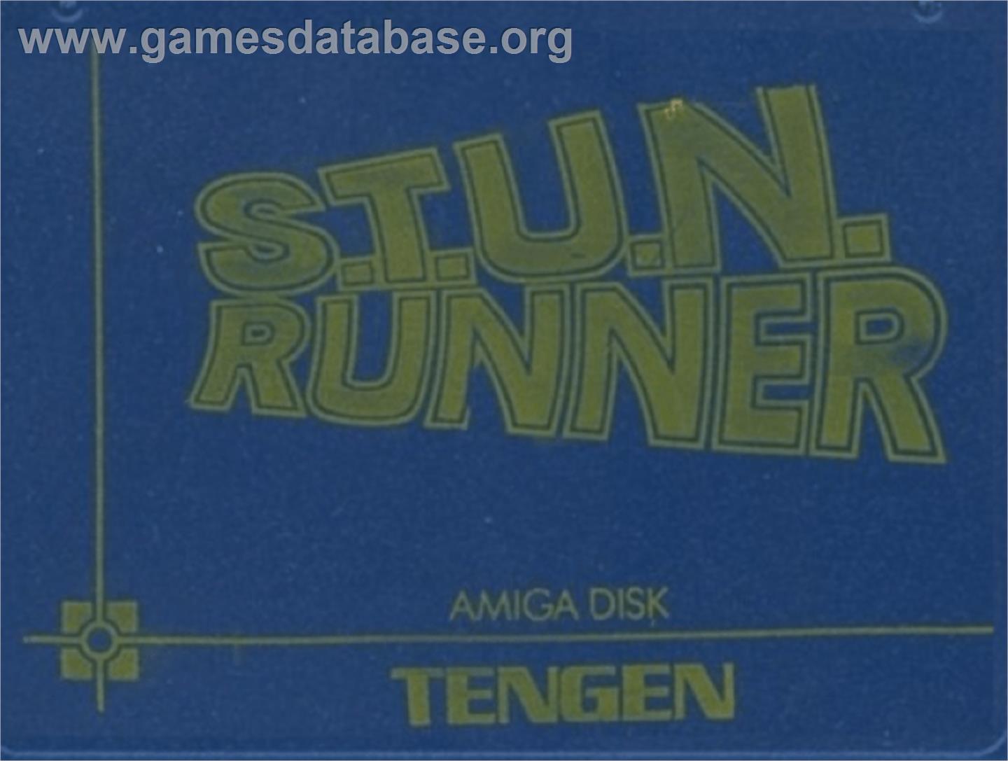 S.T.U.N. Runner - Commodore Amiga - Artwork - Cartridge Top